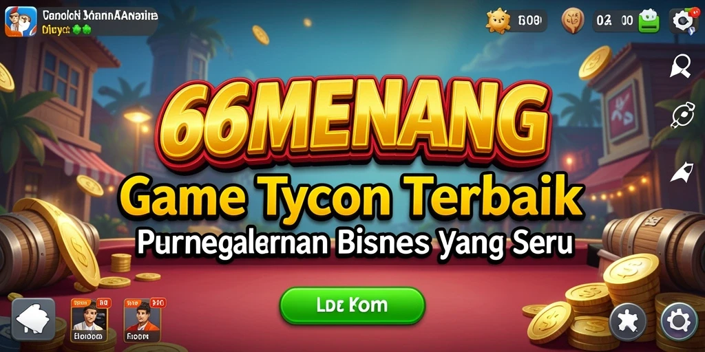 Screenshot gameplay 66MENANG menunjukkan interaksi bisnis yang dinamis.