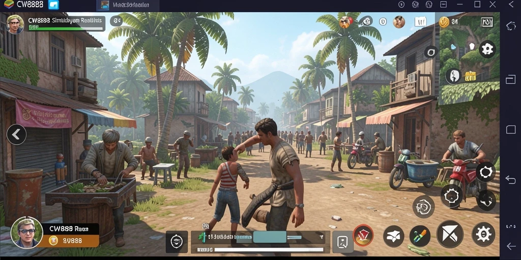 Tampilan gameplay CW8888 yang menarik dengan karakter dan lingkungan yang realistis.