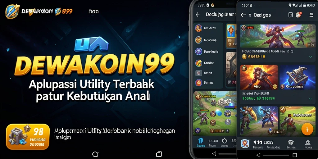 Tampilan utama DEWAKOIN99 menampilkan fitur-fitur Utility yang mudah diakses.