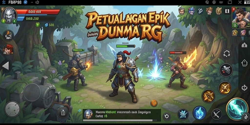 Tampilan menakjubkan dari gameplay RPG FBRP88 yang mendebarkan.