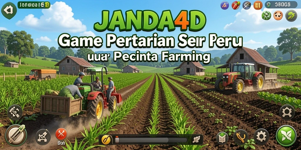 Tampilan gameplay menarik dalam JANDA4D menampilkan aktivitas pertanian.