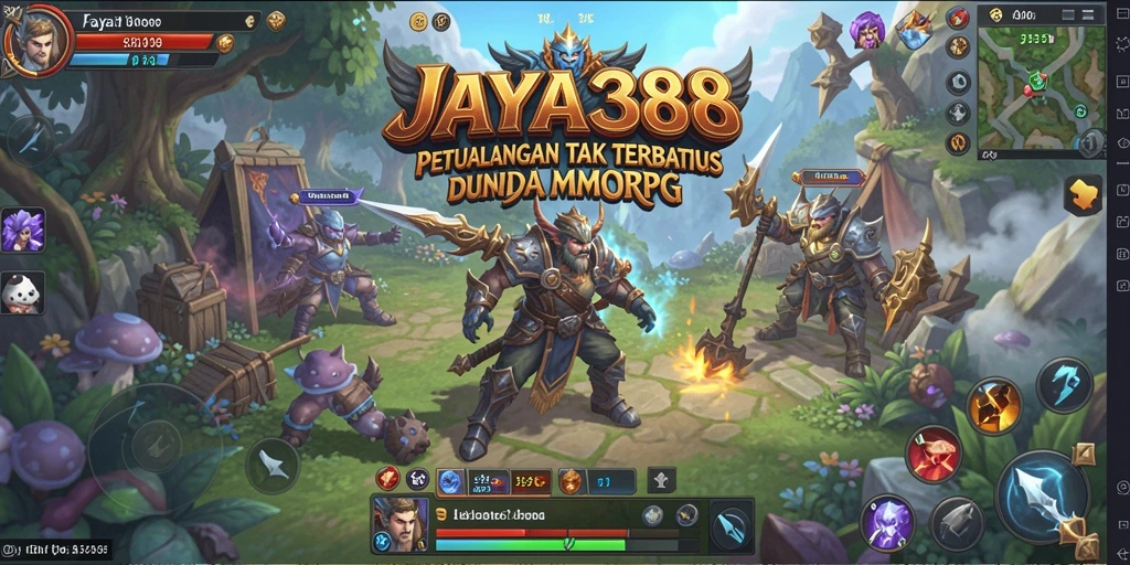 Screenshot gameplay JAYA388 menampilkan petualangan seru dalam dunia fantasi MMORPG.