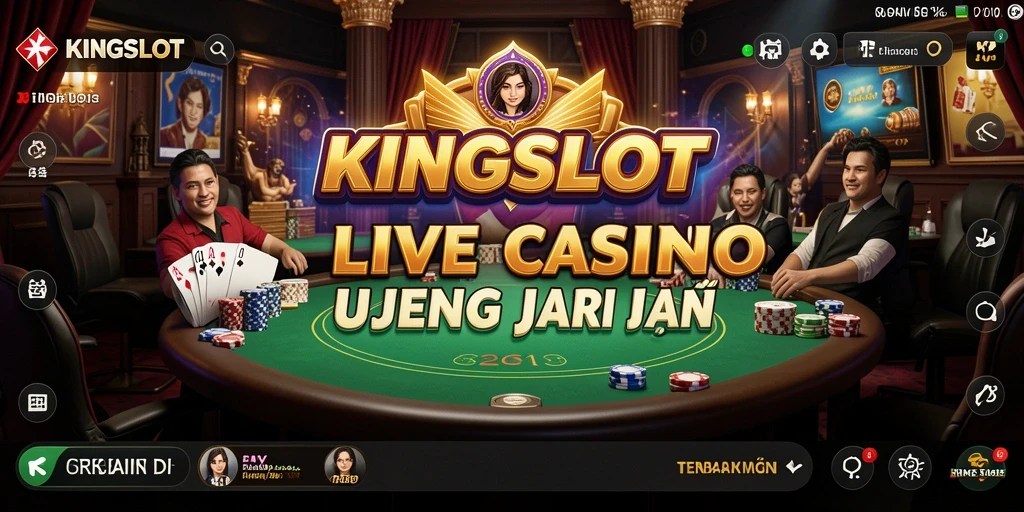 Tampilan gameplay menarik di KINGSLOT dengan dealer langsung.