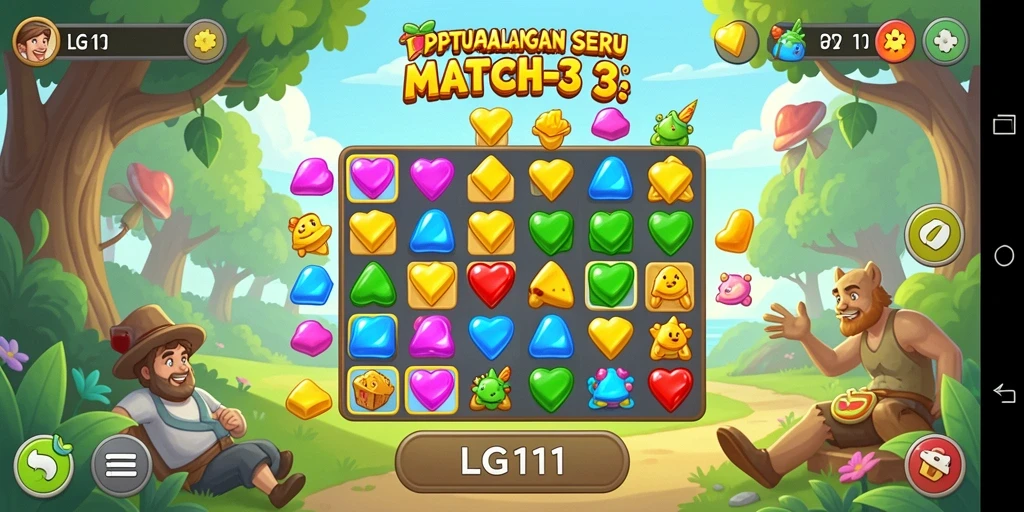 Tangkapan layar gameplay LG111 yang penuh warna dan mendebarkan.