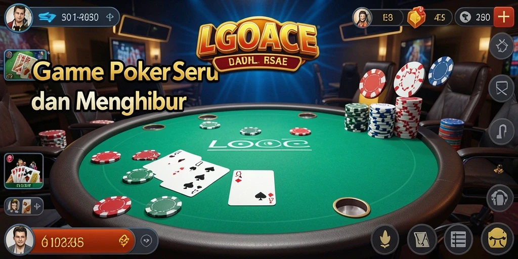 Tampilan gameplay poker yang mendebarkan di LGOACE.