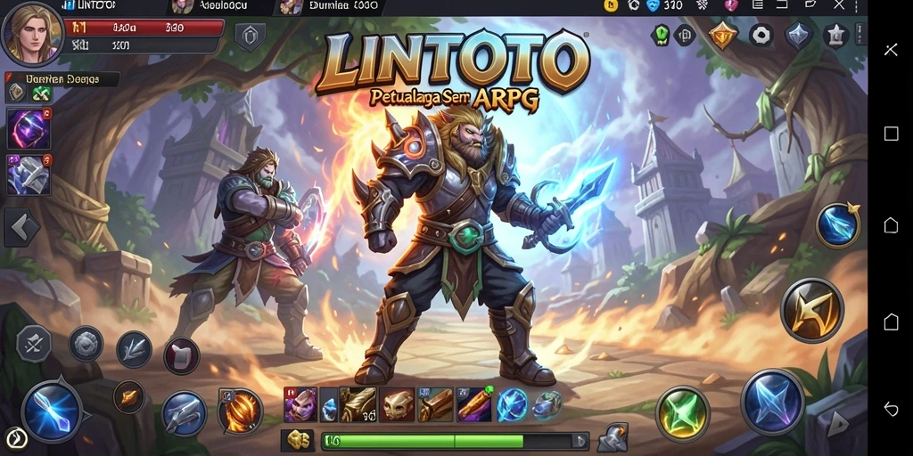 Screenshot gameplay <strong>LINITOTO</strong> yang menampilkan pertarungan seru dan grafis yang menawan.