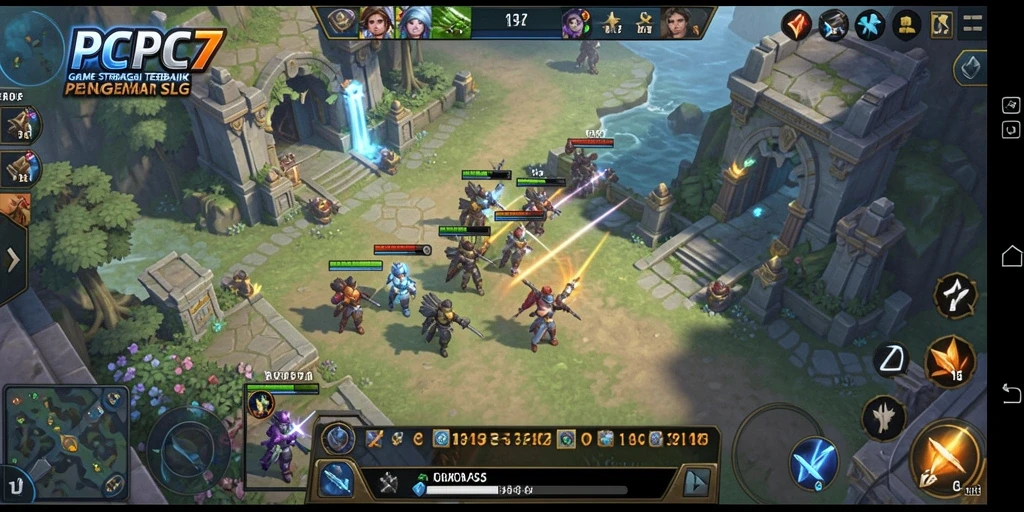 Tampilan jelas dari gameplay PCPC7 yang menarik dan menantang.