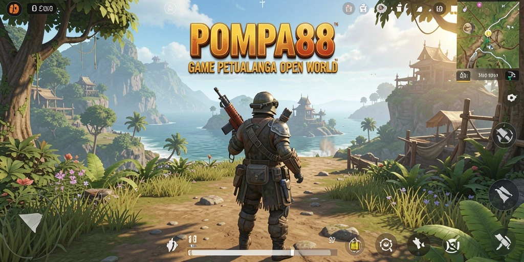 Gameplay POMPA88 menampilkan eksplorasi dunia terbuka yang menakjubkan.