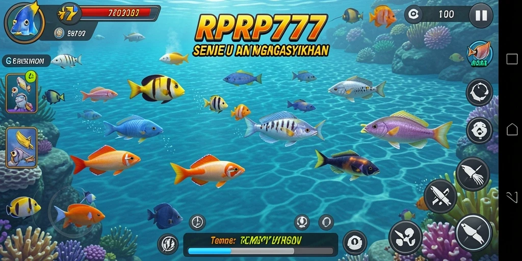 Screenshot gameplay RPRP777 memperlihatkan keseruan menembak ikan.