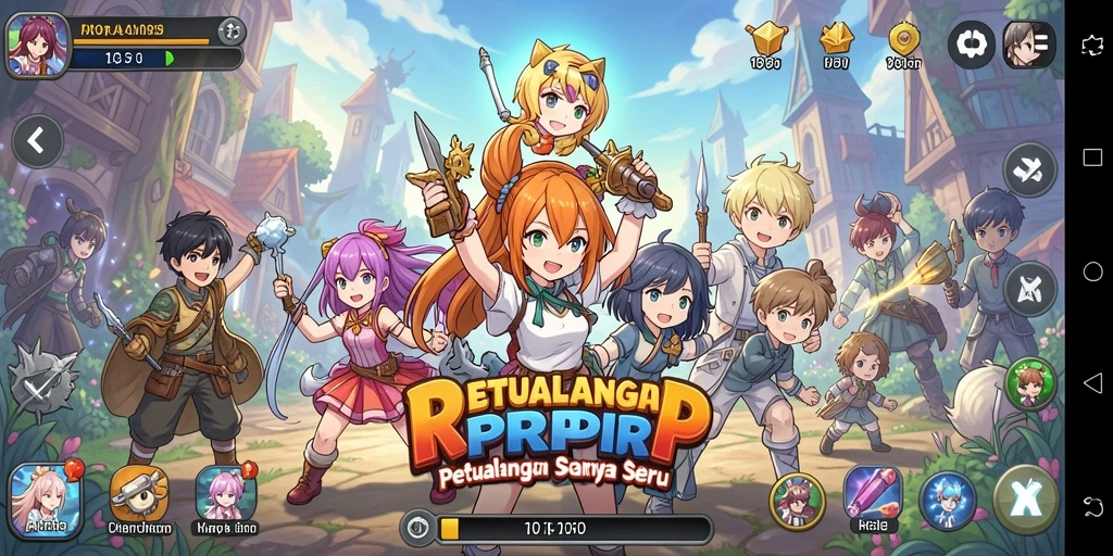 Tampilan menarik dari RPRPRP yang menunjukkan gameplay seru dalam dunia Anime.