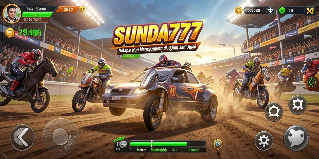 Screenshot SUNDA777 menampilkan aksi balapan yang mendebarkan dan grafik berkualitas tinggi.