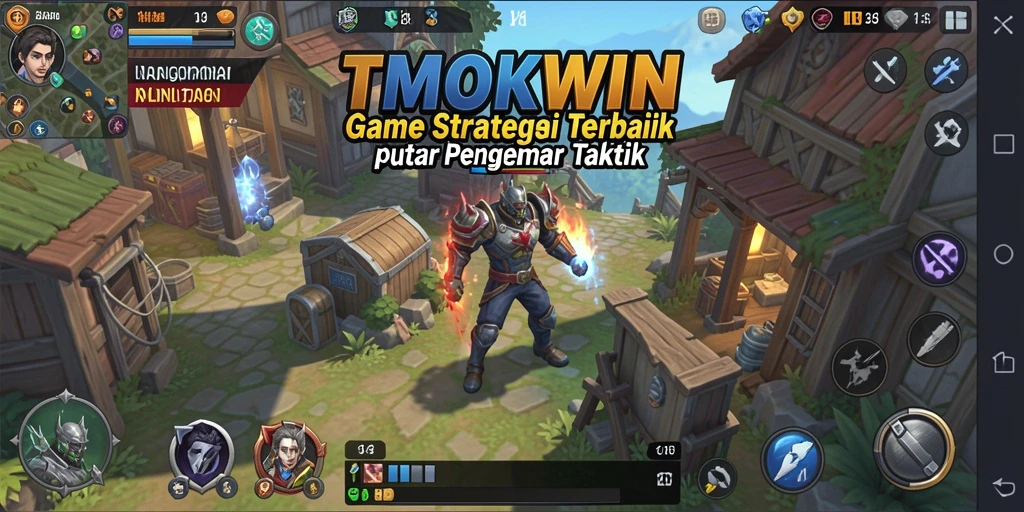 Tampilan gameplay strategis dari TMOKWIN, penuh taktik dan aksi.