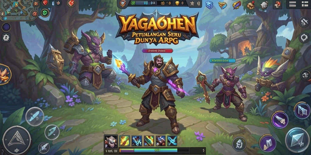 Tampilan gameplay YAGAOHEN dengan pertempuran yang seru dan karakter yang beragam.